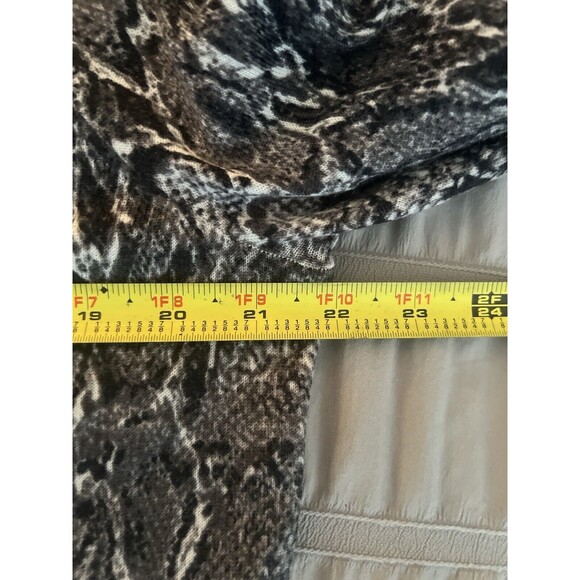 Talbots Sweater Women's XL Gray Python Snake 100% Merino Wool Puff Sleeve Soft - Picture 6 of 8